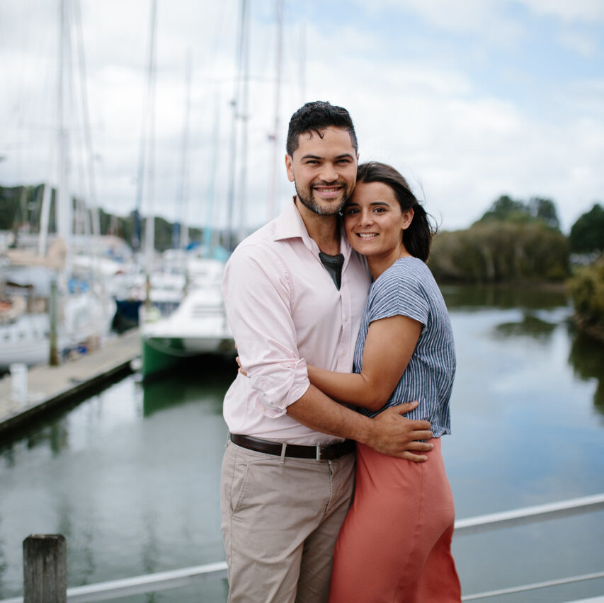 Modern Rituals owner Jesse with her husband in front of water